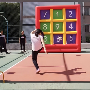 Giochi Sportivi Divertenti: Calcio Gonfiabile, Bersaglio per Freccette a Nove Punti, Canestro da Basket, Gioco di Espansione Intelligente per Esterni - Product Image 6