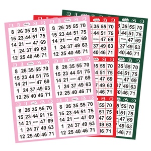 Competitive Price Wholesale Number Grid Bingo Paper Reusable Family Digital Printing Bingo Cards - Product Image 1