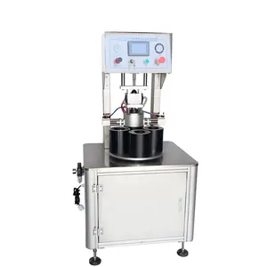Small mold semi-automatic four head glass bottle vacuum capping machine