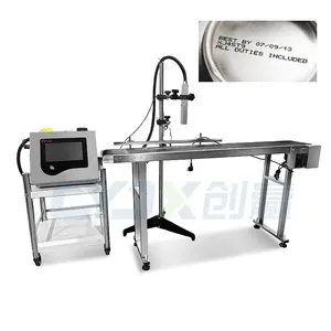 CYJX Stable Performance 8 Inch Touchscreen Continuous Date Inkjet Coding Machine/cij Inkjet Printer Tube Printing Machine