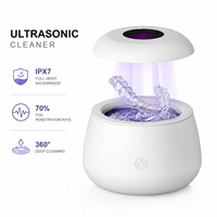 Nettoyeur ultrasonique UV électrique domestique 48 kHz pour appareils dentaires, gouttières et prothèses, machine de nettoyage dentaire IPX7 avec réservoir en acier inoxydable, ODM