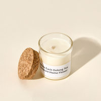 Bocaux à bougies en verre borosilicaté à cylindre droit rond personnalisable de 6oz avec couvercles en liège pour la décoration de la maison, de mariage