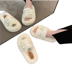 Calzado de Invierno para Mujer Embarazada, Cerrado, de Felpa de Conejo, con Aumento de Altura, Suave, de Algodón, Antideslizante - Product Image 4