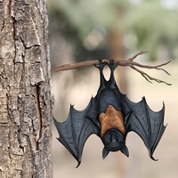 Décoration de pendentif chauve-souris de style européen et américain pour Halloween, décor d'ambiance d'horreur extérieur, accessoire de statue de vampire nocturne
