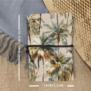 A6 Cuaderno Vintage hecho a mano con cierre de corbata Papel extraíble Regalo de <span class=keywords><strong>cumpleaños</strong></span> perfecto para el amigo del primo con palmeras en W - Product Image 4