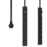 Multiprise murale PDU avec 9 prises CA et interrupteur, unité de distribution d'alimentation, protection PDU