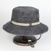 Sombrero de Pescador Personalizado al por Mayor con Logotipo, 100% Algodón, Estilo Vintage Lavado, Gorra de Playa con Lazo para Marcas, Venta al por Mayor