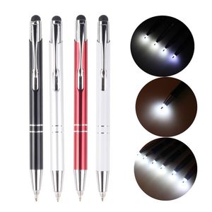 2022 New 3 in 1 Metal Aluminium Stylus Led <b>Pen</b> With Logo Printing Made in China Multifunction <b>Multi</b> <b>Color</b> Tool Roller Ball Gift - Product Image 6