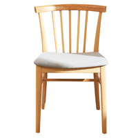 Chaise moderne en bois massif avec siège couvert en tissu/pu, chaise de salle à manger pour salon et Restaurant Sillas, chaise de café WD-1570