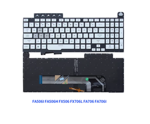 คีย์บอร์ดแล็ปท็อปสำหรับ <span class=keywords><strong>Asus</strong></span> FA506 FA506H FX706L <span class=keywords><strong>FX506</strong></span> FA706คีย์บอร์ดสีขาว US backlit ภาษาอังกฤษ US - Product Image 3