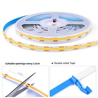Bande lumineuse LED COB à intensité variable tactile intelligente pour sous-meuble, 1 à 6 pièces, ruban linéaire parallèle, pénétrable au bois, interrupteur, blanc froid-naturel-chaud