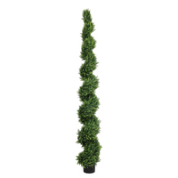 Cèdre artificiel bicolore de 2,10 m de haut avec pot – Plantes artificielles décoratives pour l'aménagement intérieur