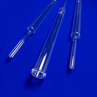 Tube en verre poli personnalisé Anxin pour équipement chimique de laboratoire, services de cintrage, découpe et soudage, pureté SiO2 99,99%, Ozone