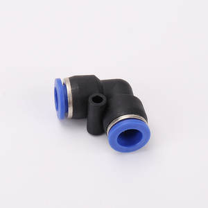 Tuyau pneumatique en acier inoxydable PV, coude en forme de L à angle droit de 90 degrés, connecteur rapide pour 4/6/8/10/12 mm, état neuf - Product Image 1