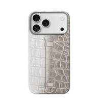 Nouvelle Arrivée Coque de Téléphone de Haute Qualité en Cuir de Crocodile de Luxe pour iPhone 18 17 Pro Étui Magnétique avec Dragonne