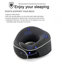 Oreiller de Voyage Saien en Forme de U Personnalisé, Soutien Cervical en Mousse à Mémoire de Forme pour Avion et Voiture, Vente en Gros