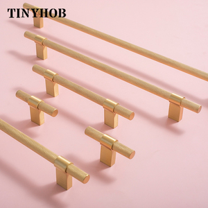 <span class=keywords><strong>Gold</strong></span> gerändelt/strukturiert einfache Küchen schrank Knöpfe und Griffe Schublade zieht Schlafzimmer Knöpfe Messing Schrank Hardware C-4670 - Product Image 4