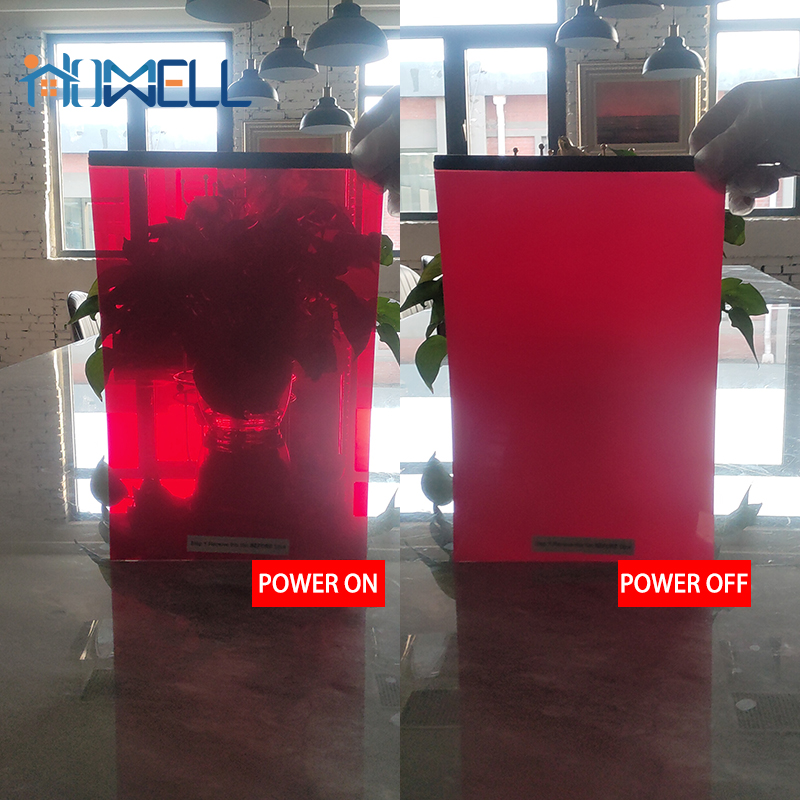 Цветная умная стеклянная пленка, самоклеящаяся переключаемая PDLC