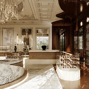 Centre commercial Boulangerie de luxe Design d'intérieur Dessert Boutique Mobilier Marbre Boulangerie Vitrine - Product Image 2