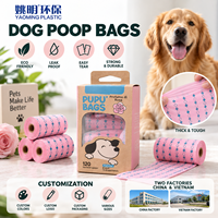 Sacs à déjections canines personnalisés de luxe, imprimés, mignons, 120 unités, anti-fuite, écologiques, compostables, faciles à déchirer, en rouleaux, marque privée pour