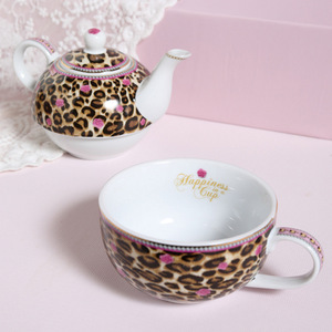 Leopard Print English <b>Coffee</b> <b>Mug</b> Home Breakfast Cup <b>Mugs</b> Milk Cutlery Ceramic Tableware <b>Set</b> - Product Image 4