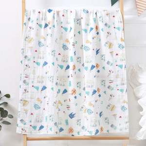 Couverture d'emmaillotage pour bébé en mousseline de coton 100% 4 couches super douce respirante unie - Product Image 6