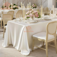 Nappe de table rectangulaire moderne en polyester tissé, tissu brillant et lisse, pour mariages et banquets, imperméable, vente en gros