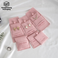 Tas Perhiasan Mikrofiber dengan Logo Custom, Tas Perhiasan Berlapis Personalisasi, Tas Penyimpanan Kemasan Kalung, Anting, Cincin, Gelang
