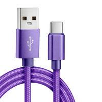 Câble de données USB A vers Type C tressé en nylon, résistant à l'usure, transfert haute vitesse pour smartphones Android