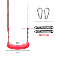 Siège de balançoire incurvé en plastique pour enfants Zoshine avec corde réglable, accessoire de remplacement pour balançoire de jardin extérieur