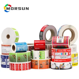 Morsun Aangepaste Private Art Papier Eigen Logo Sticker Afdrukken Promotionele Pvc Fles Eigen Logo Label