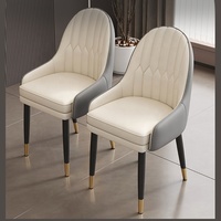 Chaise de salle à manger en cuir de luxe noir or table nordique pas cher intérieur maison moderne bois métal chaises de restaurant meubles de salle à manger