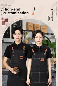 Fabbrica all'ingrosso Logo personalizzato Multi-funzionale Unisex tela grembiuli per bar ristorante pasticceria addetto impermeabile - Product Image 6