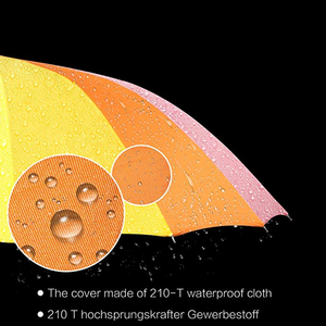 Factory Custom Logo 16k Semi-automatic Rainbow <strong>Umbrella</strong> Windproof Parasol Long Straight Handle Rainbow Straight <strong>Umbrella</strong> - Product Image 4