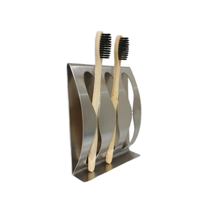 Porte-brosse à dents en laiton de qualité supérieure Finition or poli Conçu pour les comptoirs de salle de bain de luxe Stockage élégant Écologique Durable - Product Image 1