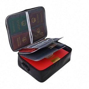 Water Resistant Fire <b>Safe</b> 3-layer Zipper Closure Office Home <b>Large</b> Storage Case File Organizer Fireproof Document Bag With Lock - Product Image 6
