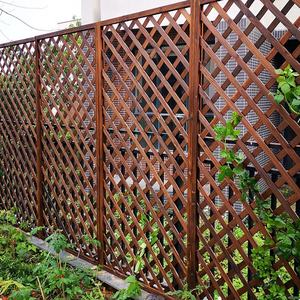 Lit de jardin surélevé en <span class=keywords><strong>bois</strong></span> avec treillis pour escalade de vigne carbonisé pour la culture de légumes herbes fleurs - Product Image 2