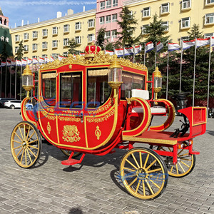 Chariot royal électrique de luxe à 4 roues pour les excursions panoramiques, en promotion pour les célébrations festives et les parcs d'attractions - Product Image 4