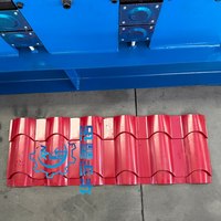 Machine automatique de formage de tuiles de toit en acier coloré avec PLC et moteur