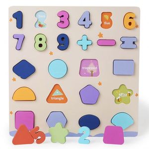 Rompecabezas de Aprendizaje de Formas Numéricas, Juguetes Montessori para Niños, Educación Preescolar, Rompecabezas de Madera para Niños y Niñas - Product Image 2