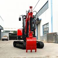 Mini-excavatrice diesel 3,5 T Euro 5 EPA CE à chenilles flexibles pour la rénovation de jardins et l'aménagement paysager, livraison gratuite