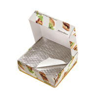 Papier d'emballage alvéolé personnalisé de 12 et 14 pouces, papier d'emballage alvéolé pour hamburgers, feuille de papier aluminium pour aliments