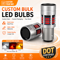 Bombilla LED Roja G-View 3157 Sin Errores Canbus para Señal de Giro y Freno, 12V, Súper Brillante, Lente Transparente, Nueva Lámpara para Auto