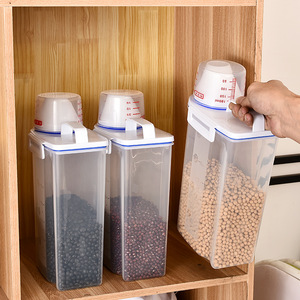 <b>Rice</b> Storage <b>Container</b> 2.5L Rectangle With Handle Seal Lid For Grain Cereal Storage - Product Image 3