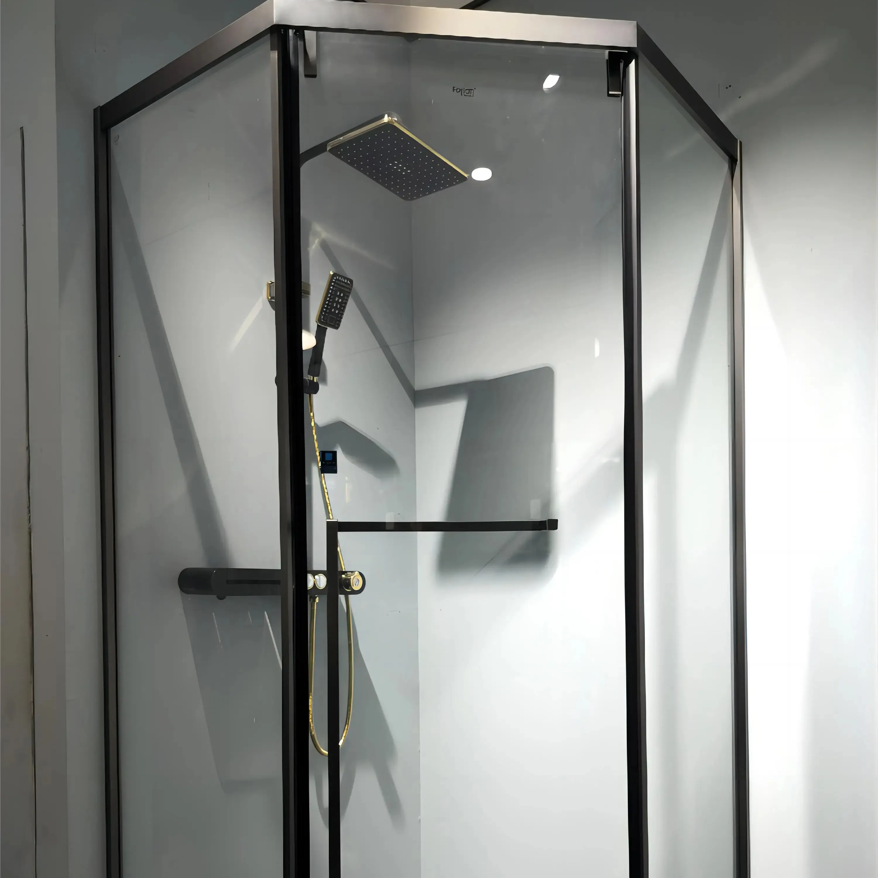 تصميم الحمام باب دوار داخلي دش غرفة دش زجاجي باب واكسسوارات