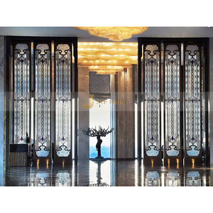 V161 Laser Cutting Stainless Steel Room <b>Divider</b> Steel Decorative Partition Stainless Steel Garden <b>Screen</b> Stainless - Product Image 2