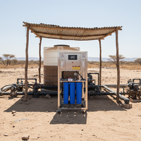 Machinerie de traitement de l'eau 250LPH 1600GPD à flux direct, cadre ouvert, pour système de traitement d'eau de puits par osmose inverse (RO)