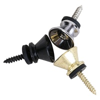 Vente en gros bon marché de serrures de sangle de guitare boutons de sangle en métal broches d'extrémité en métal tête plate pour guitare électrique acoustique basse ukulélé