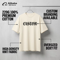 T-shirt Homme Oversize Coupe Boxy 250g 100% Coton Épais Uni Écologique avec Impression Sérigraphique Frontale Logo Personnalisé Style Gothique