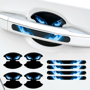 Lot de 8 autocollants universels anti-rayures pour poignées de portières de voiture, motif œil protecteur - Product Image 1